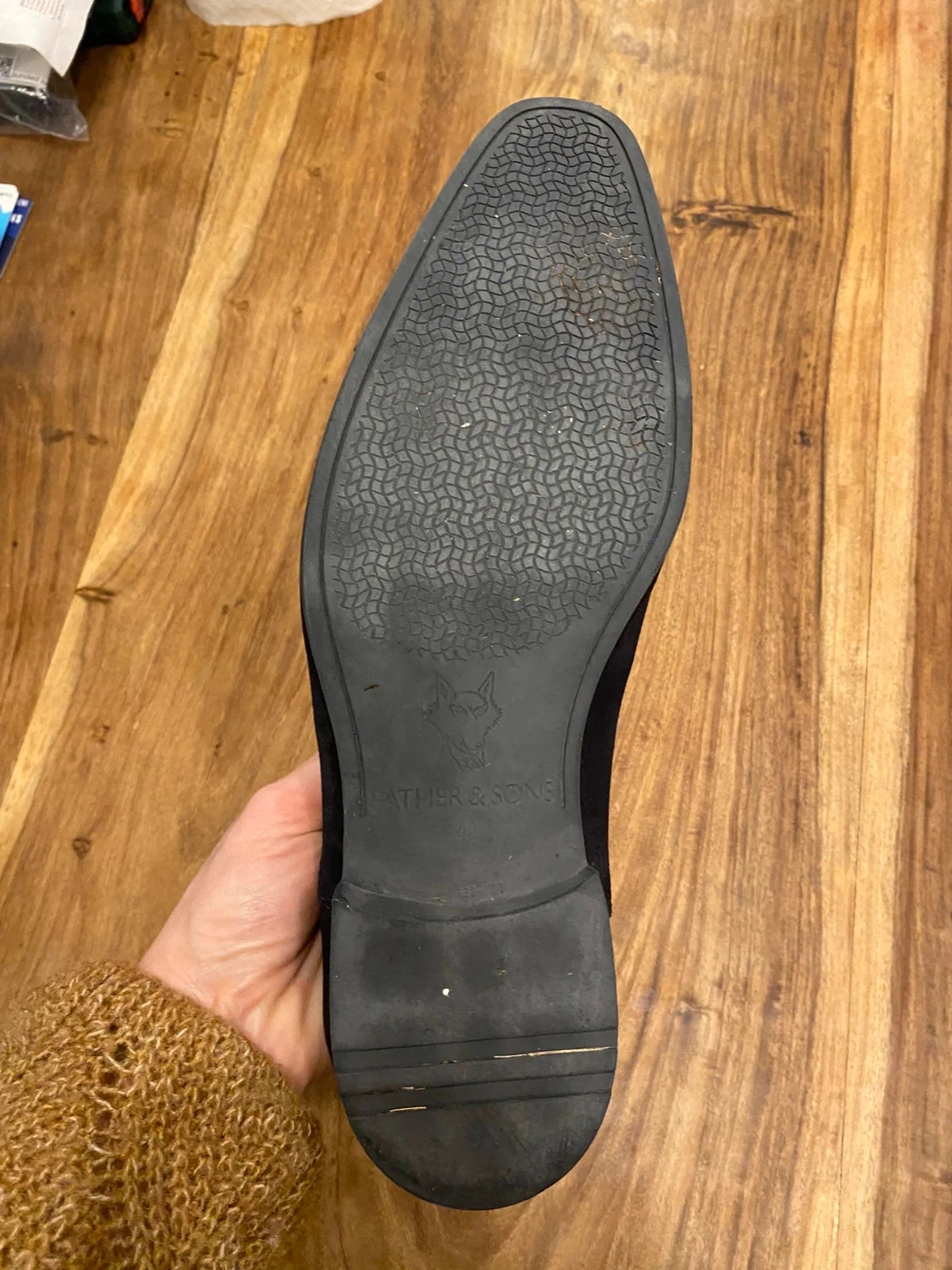Navy blue nubuck leather Father & Sons shoes. Size 41 – photo 6